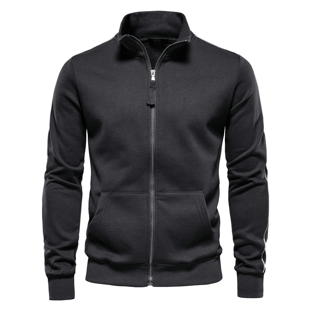 All-matching Men's Sports Contrast Color Casual Cardigan - Image 7