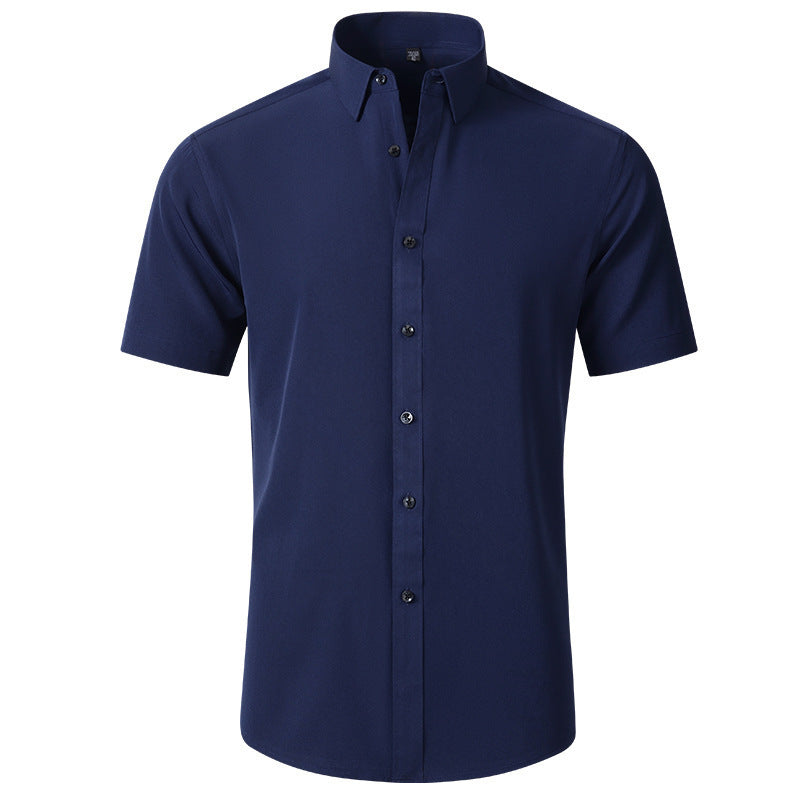 Korean Slim-fit Solid Color Shirt Men's Shirt - Image 9