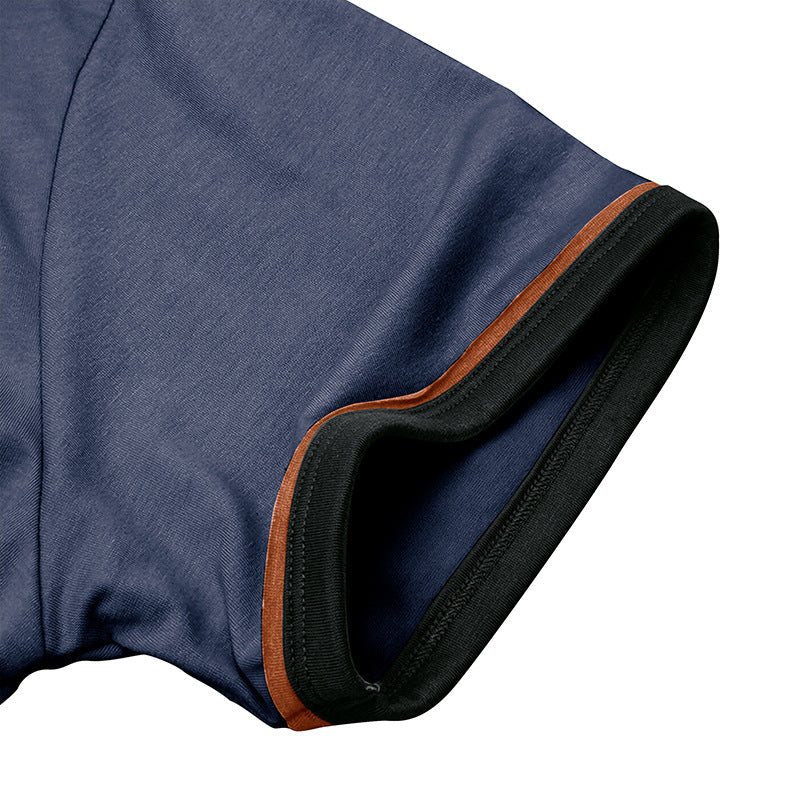 European And American Short-sleeved T-shirt Sports Fitness Outdoor Shirt Bottoming Shirt Men's - Image 3