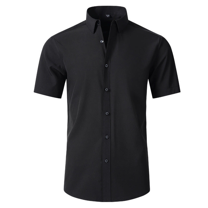 Korean Slim-fit Solid Color Shirt Men's Shirt - Image 6