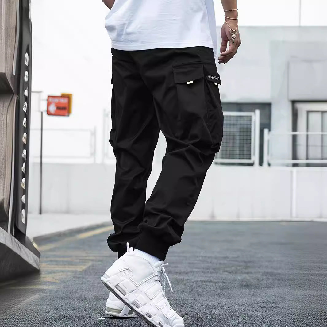 Multi-pocket Cargo Pants Men's Casual Hip-Hop Drawstring Trousers Outdoor Streetwear Sports Pant - Image 3