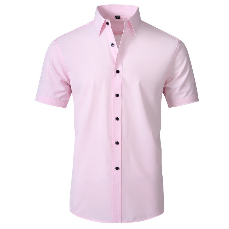 Korean Slim-fit Solid Color Shirt Men's Shirt - Image 10