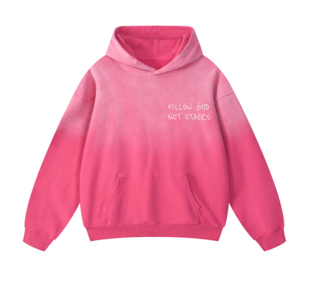 American-style Loopback Fabric Hoodie With A Mottled Wash And Gradient Effect - Image 6