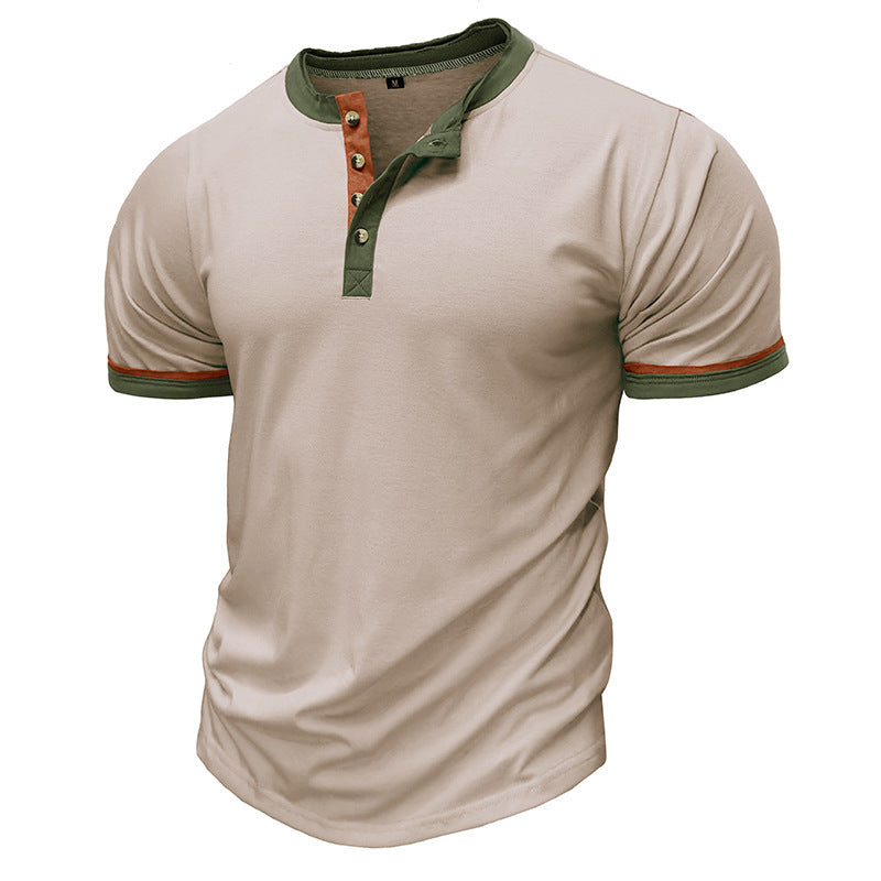 European And American Short-sleeved T-shirt Sports Fitness Outdoor Shirt Bottoming Shirt Men's - Image 5