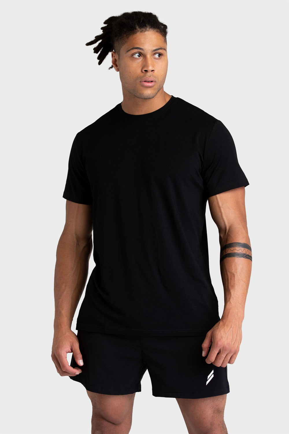 Muscle Workout Short Sleeve Men's Summer Casual Slim Fit Crew Neck Cotton T-shirt - Image 2
