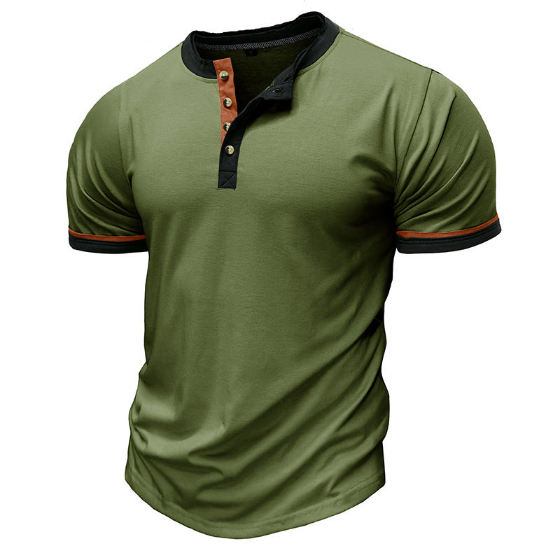 European And American Short-sleeved T-shirt Sports Fitness Outdoor Shirt Bottoming Shirt Men's - Image 6