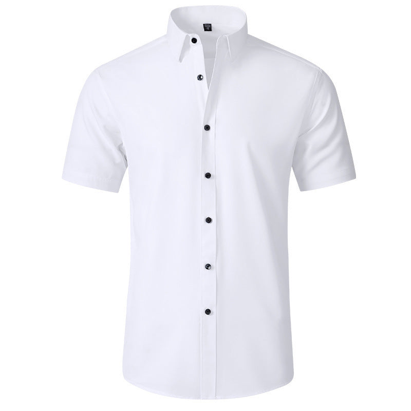 Korean Slim-fit Solid Color Shirt Men's Shirt - Image 11