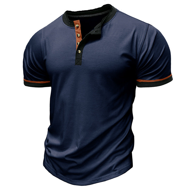 European And American Short-sleeved T-shirt Sports Fitness Outdoor Shirt Bottoming Shirt Men's - Image 7