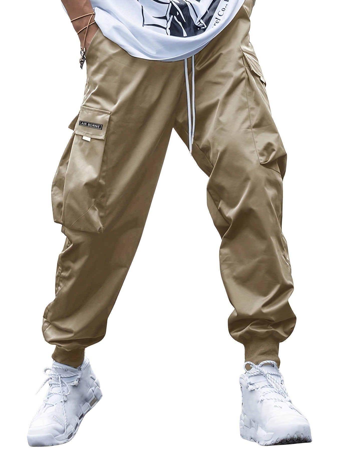 Multi-pocket Cargo Pants Men's Casual Hip-Hop Drawstring Trousers Outdoor Streetwear Sports Pant - Image 12