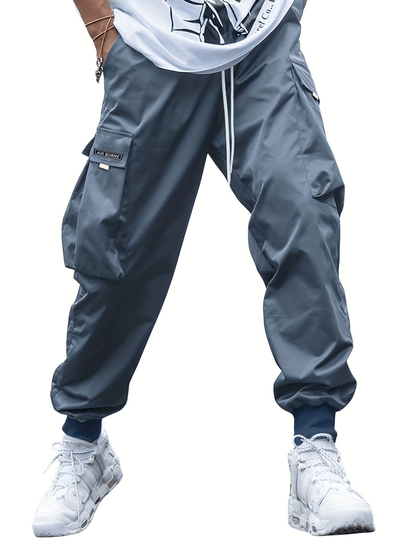 Multi-pocket Cargo Pants Men's Casual Hip-Hop Drawstring Trousers Outdoor Streetwear Sports Pant - Image 13