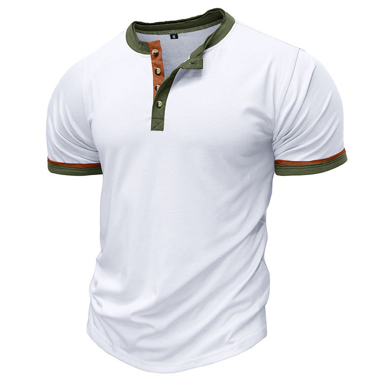 European And American Short-sleeved T-shirt Sports Fitness Outdoor Shirt Bottoming Shirt Men's - Image 8